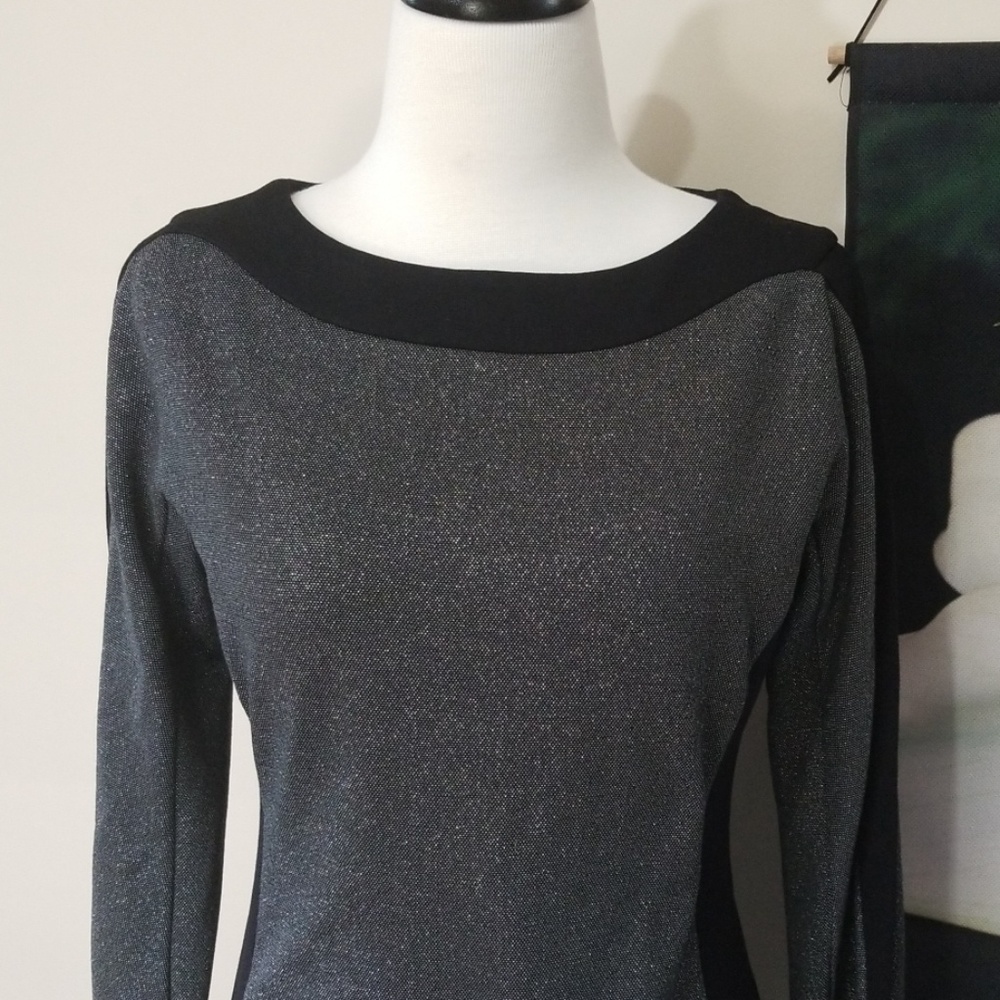 BCBGMaxazria Sage Boatneck Long Sleeve Dress - Picture 2 of 7